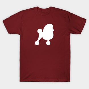 White Toy Poodle Silhouette T-Shirt